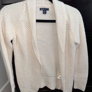 GAP kids big Girl size 12/XL Off-White Knit Cardigan
